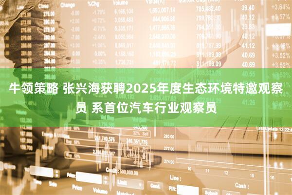 牛领策略 张兴海获聘2025年度生态环境特邀观察员 系首位汽车行业观察员